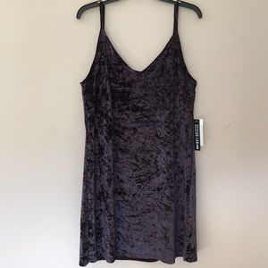 Design Lab Crushed Velvet Strap Dress